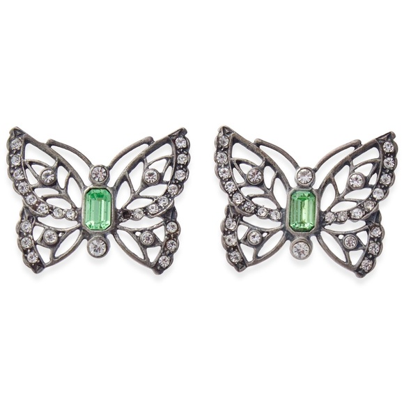 Vintage Metropolitan Museum of Art Sterling Silver Butterfly Stud Earrings - Picture 1 of 6